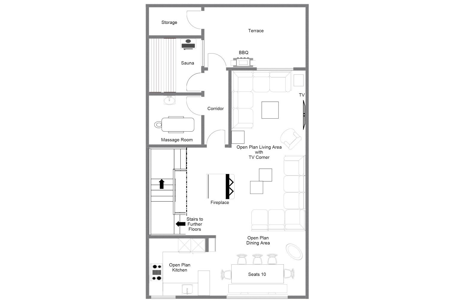 Kikombe Lodge St Anton floor plan of first floor