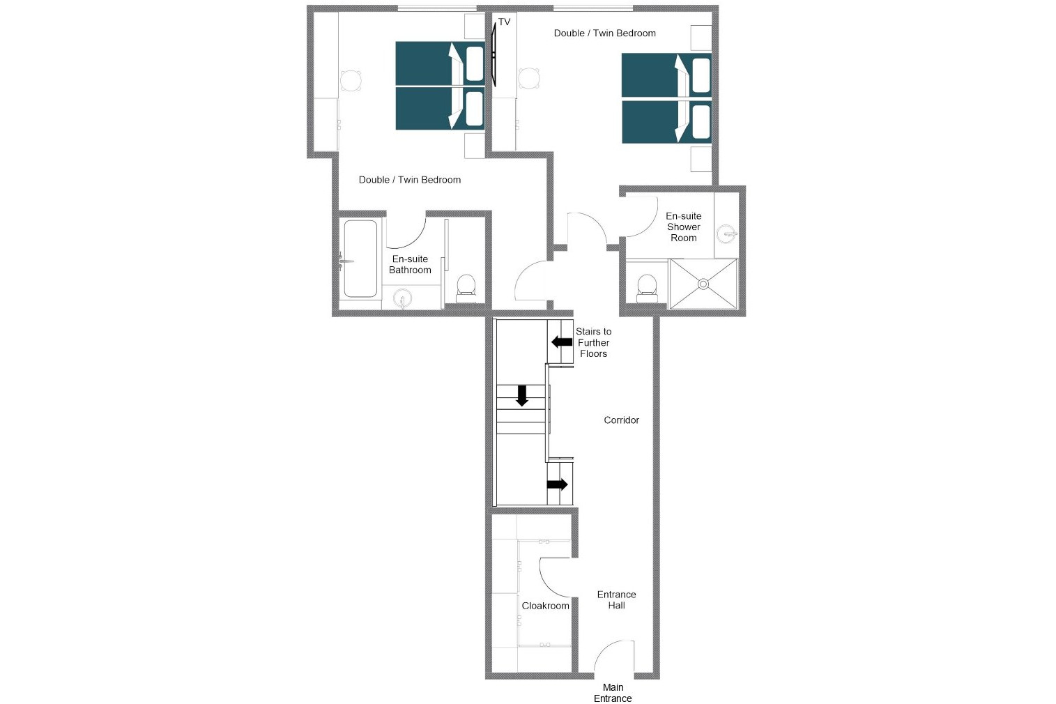 Kikombe Lodge St Anton floor plan of ground floor