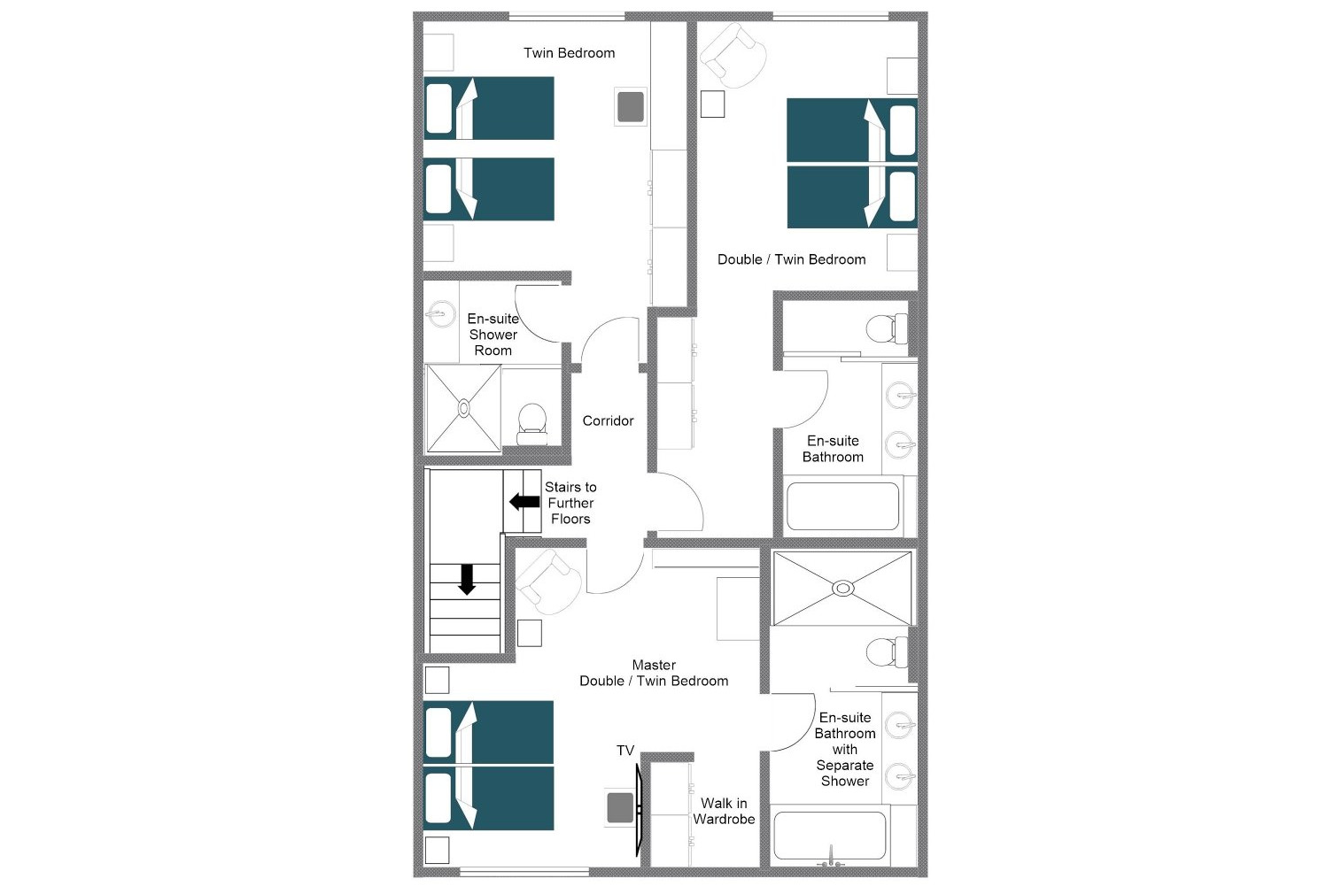 Kikombe Lodge St Anton floor plan of lower ground floor