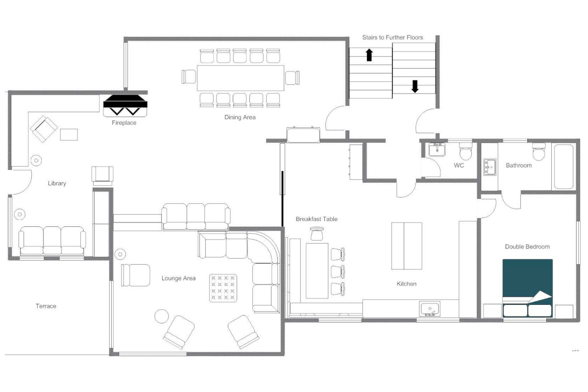 Chalet Maria Schnee St Anton floor plan ground floor