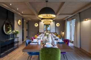 Elegant dining room at Chalet Altius in Meribel