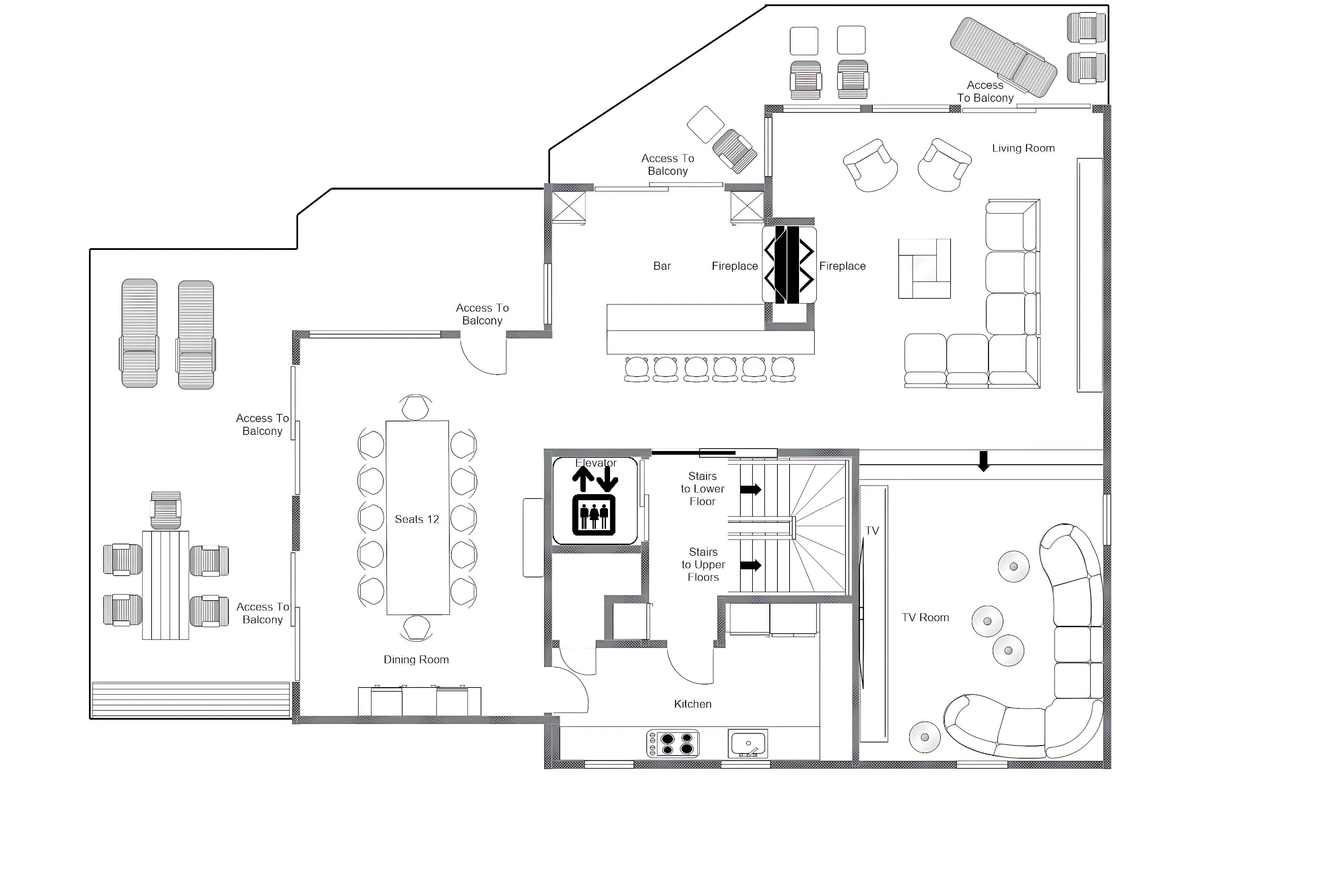 Chalet Altius Méribel floor plan of first floor