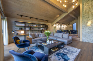 Lounge to TV space in living area at Chalet Altius in Meribel