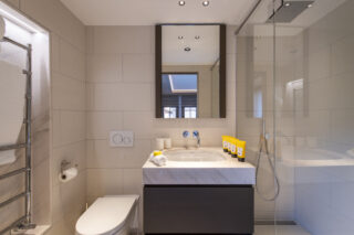 Bedroom five en suite shower room at Chalet la Loze in Méribel