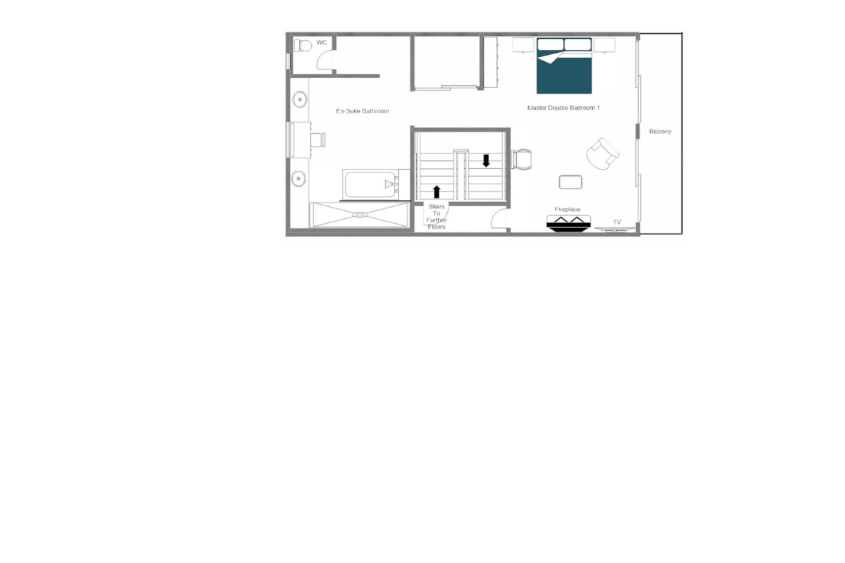 Mont Tremblant Meribel floor plan of top floor