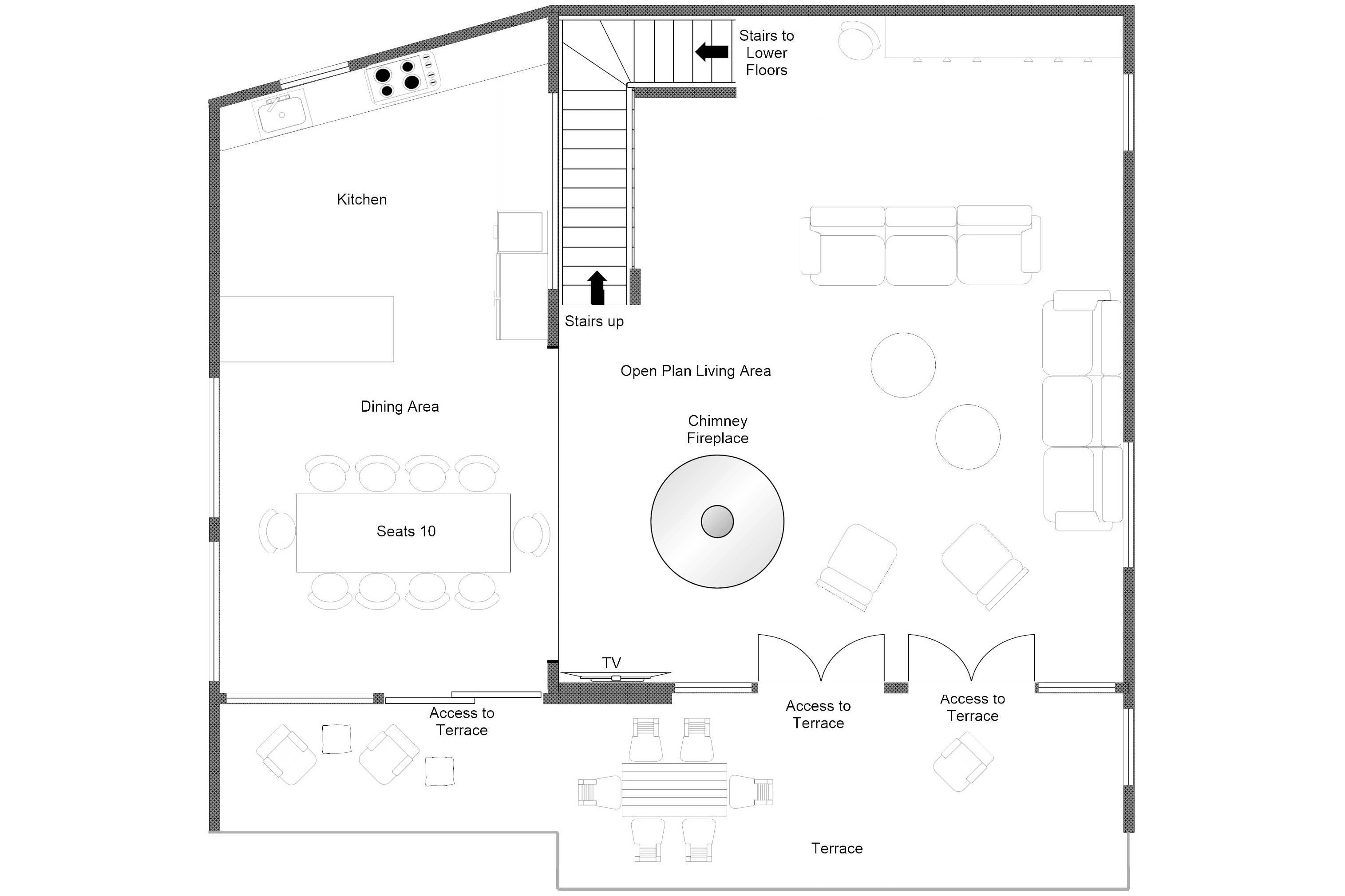 Chalet Face à Face Val d'Isère floor plan second floor