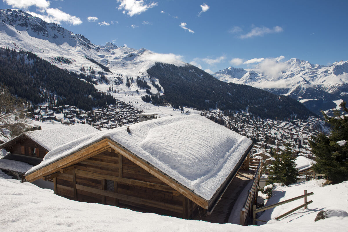 Amazing Alpine view of Verbier and surrounding mountains at Chalet Alpin Roc in Verbier