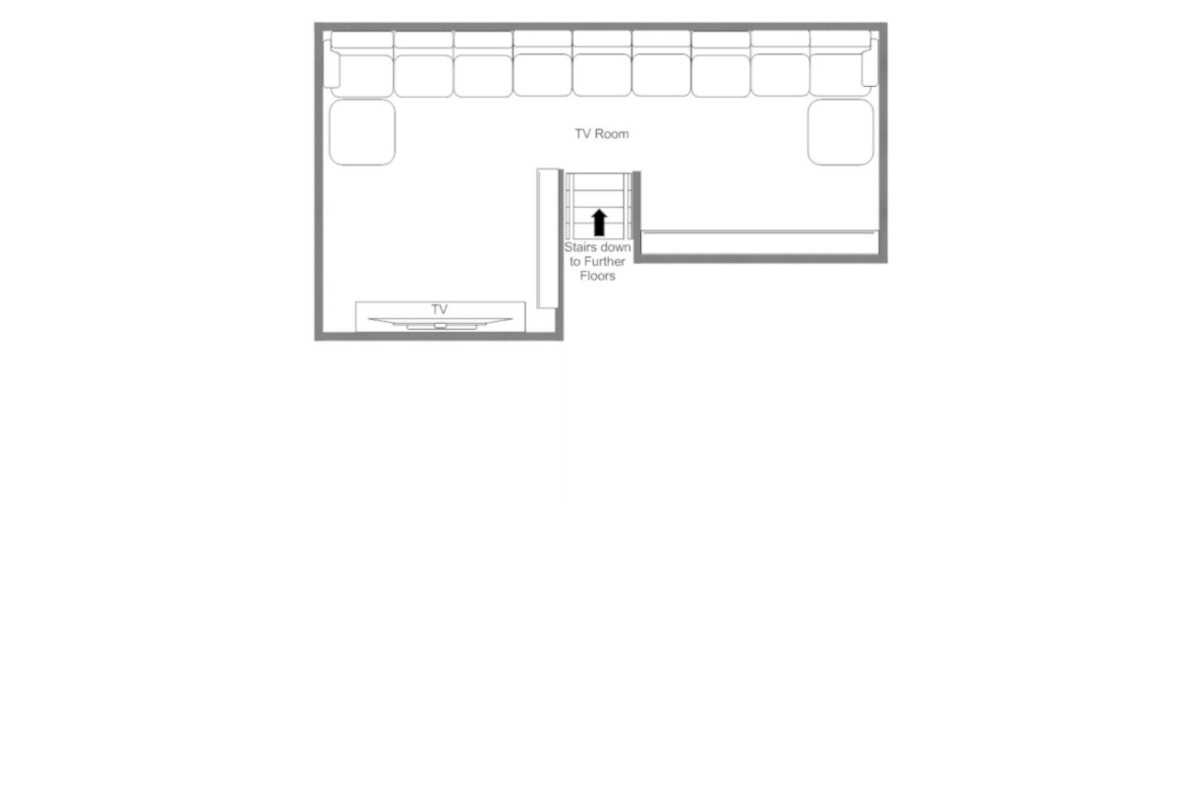 Chalet Alpin Roc Verbier floor plan of second floor mezzanine