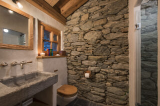 Bedroom six en suite shower room at Chalet Bibi in Verbier