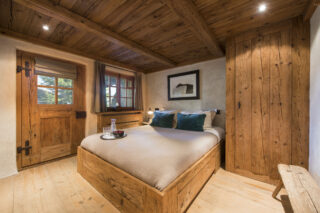 Double bedroom one at Chalet Bibi in Verbier