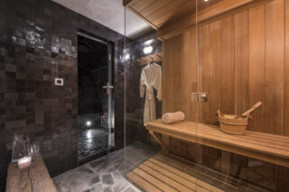 Sauna and hammam at Chalet Bibi in Verbier