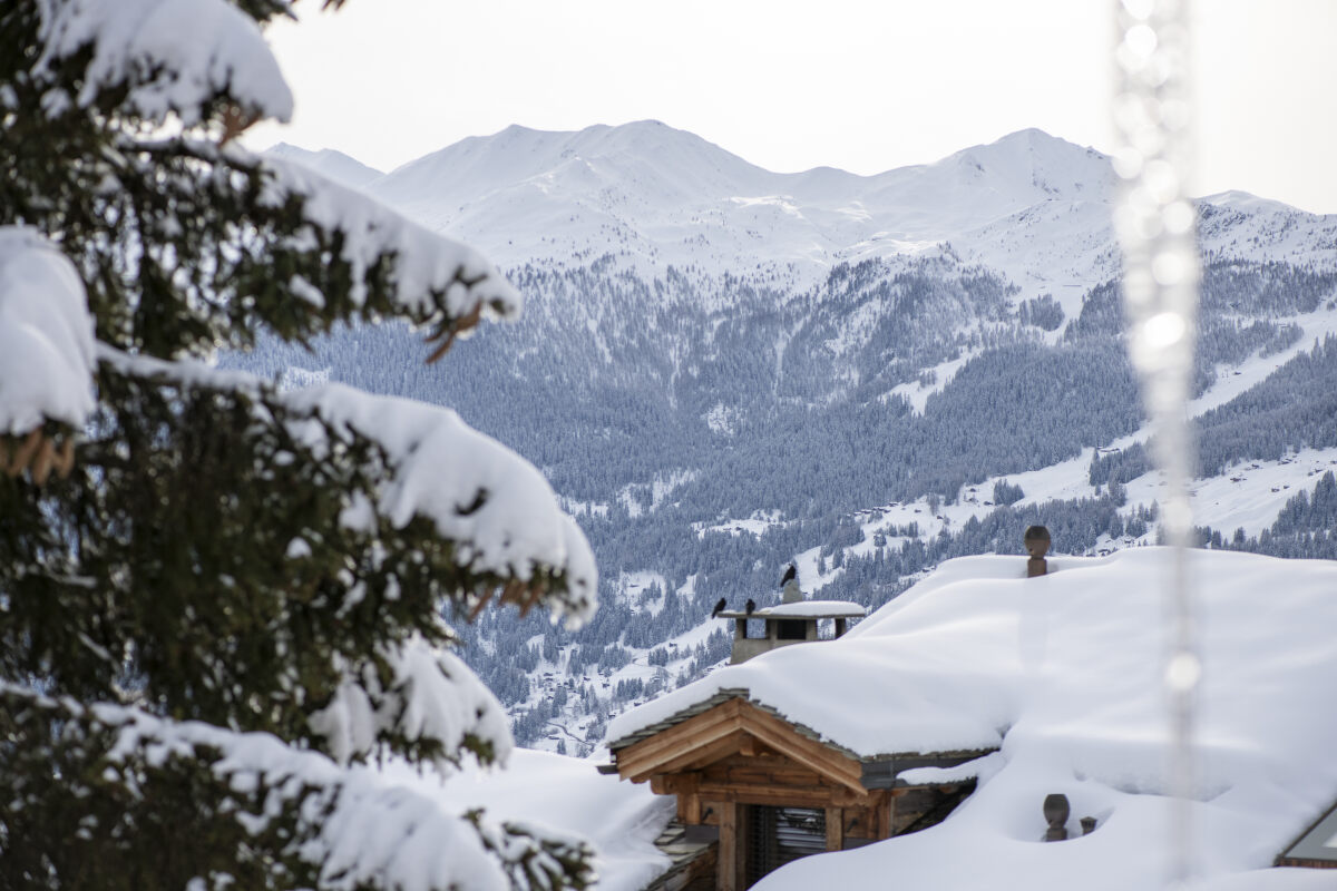 Views of Bruson at Chalet Cortil in Verbier