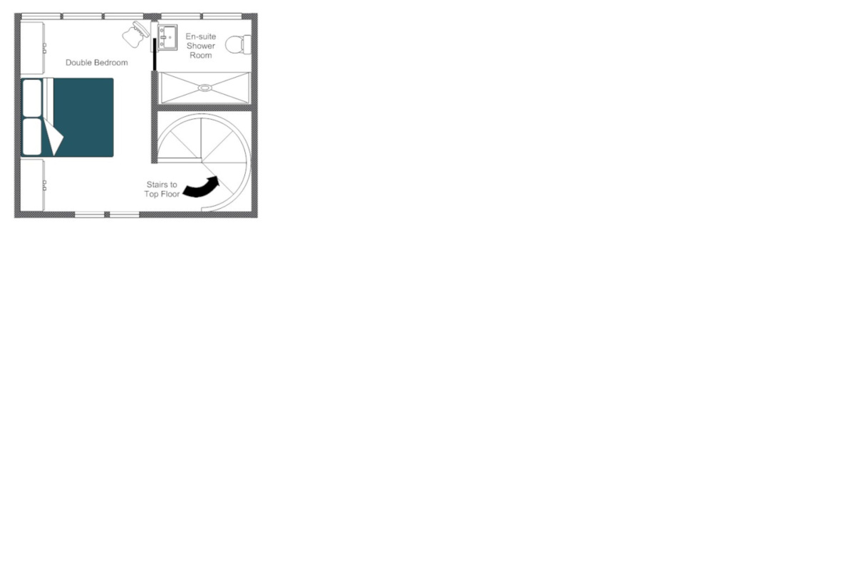 Chalet Delormes Verbier floor plan top floor mezzanine