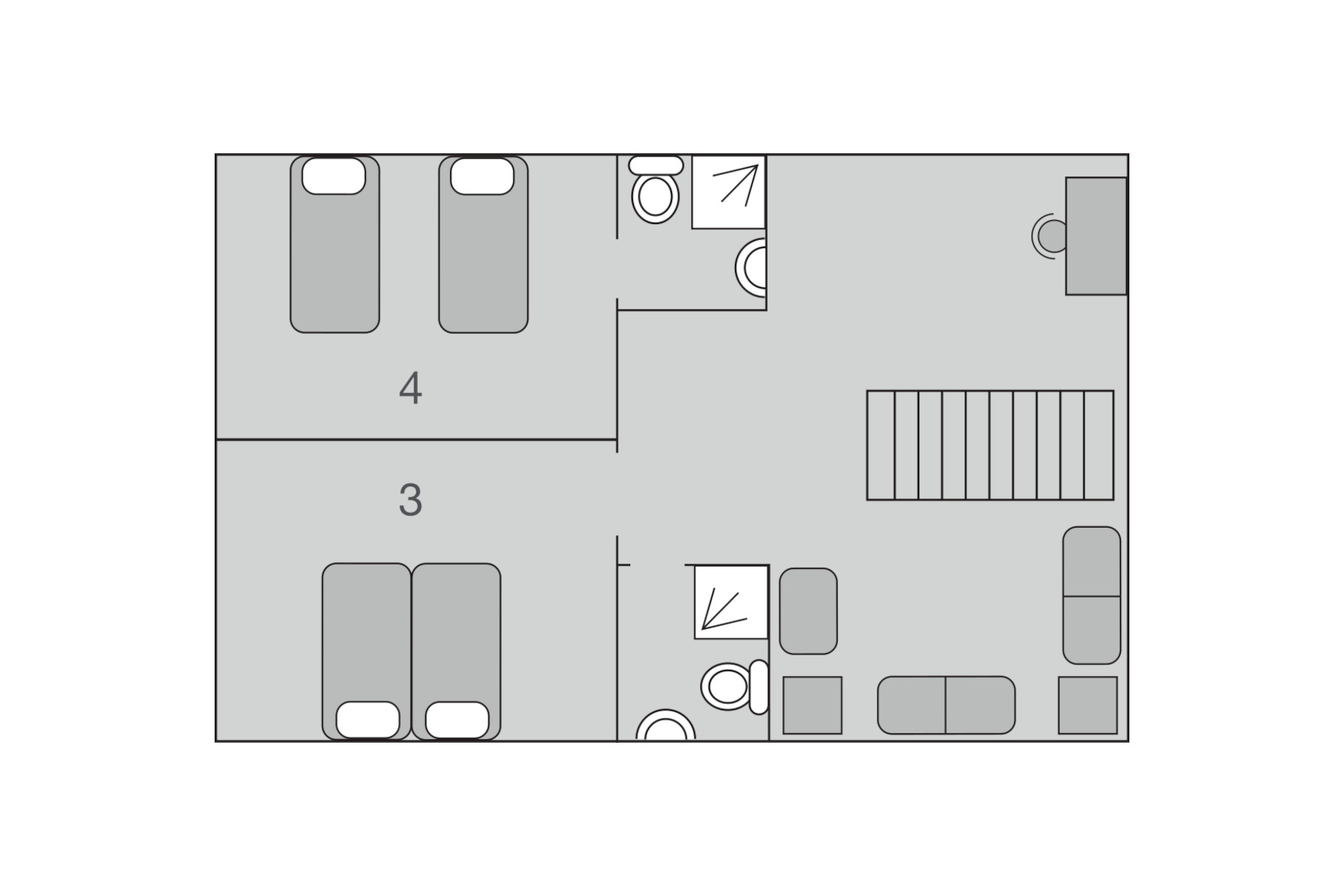 Entre Ciel et Terre Verbier floor plan of top floor