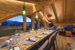 Dining with mountain views at Entre Ciel et Terre in Verbier