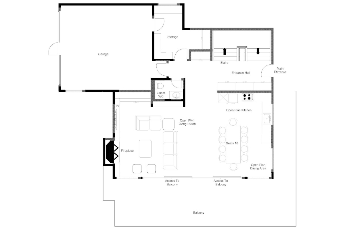 Chalet Foulon Verbier floor plan first floor