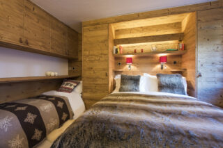 Double room with extra fold away single bed at Apartment Hickory in Verbier