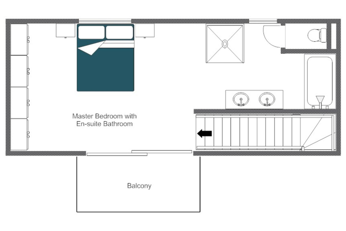 Chalet la Vigne Verbier floor plan top floor