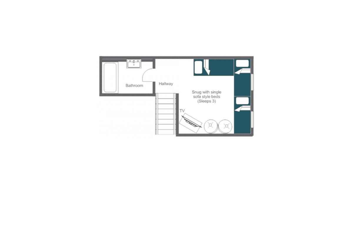 Le Daray Penthouse Verbier floor plan top floor