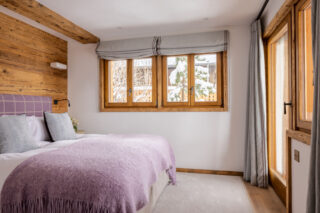 Double bedroom three at Chalet les Étrennes in Verbier
