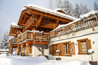 Exterior during winter at Chalet Milou in Verbier
