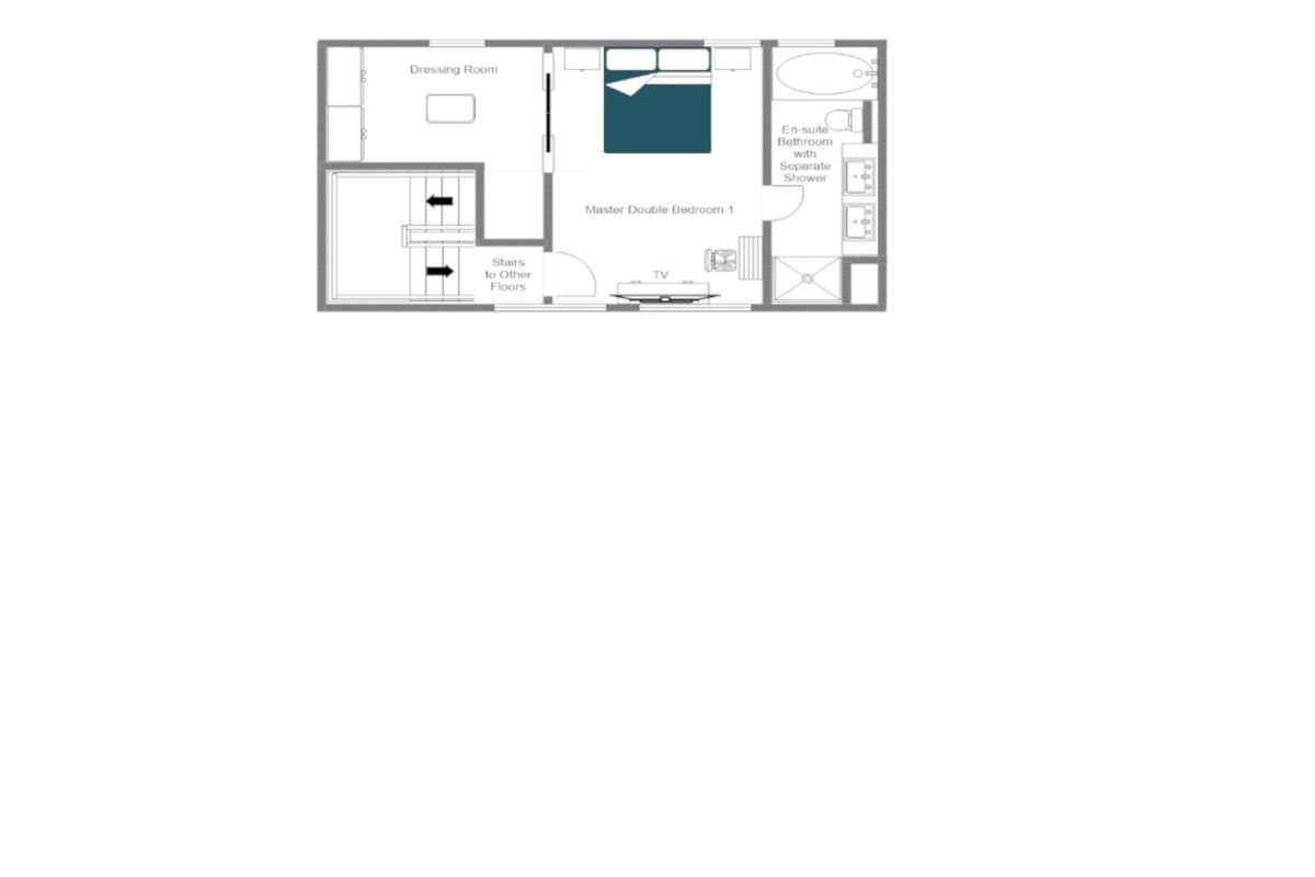 Chalet Mowgli in Verbier floor plan of top floor