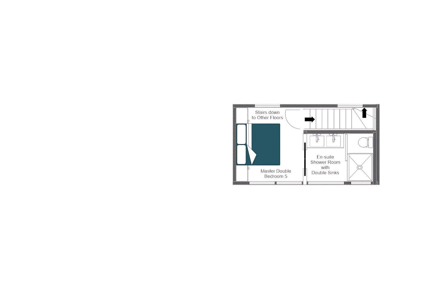 Chalet Petheo Verbier floor plan of top floor