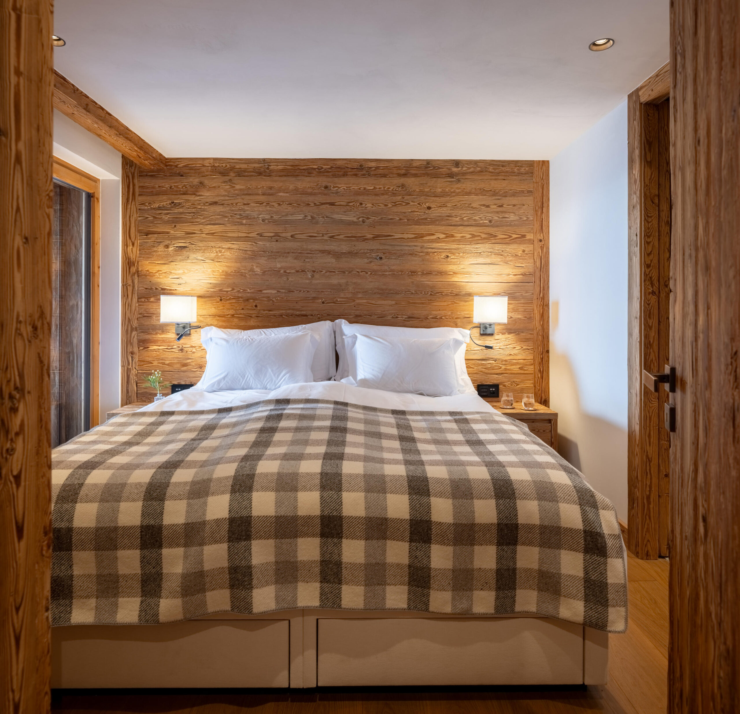 Bedroom one at Chalet Pierrier in Verbier