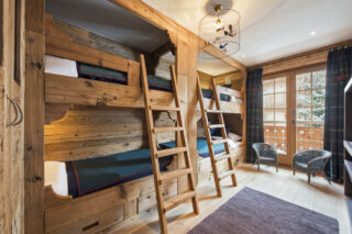 Children's quad bunk bedroom at Apartment Silver in Verbier