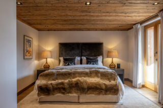 Master bedroom at Chalet Sirocco in Verbier