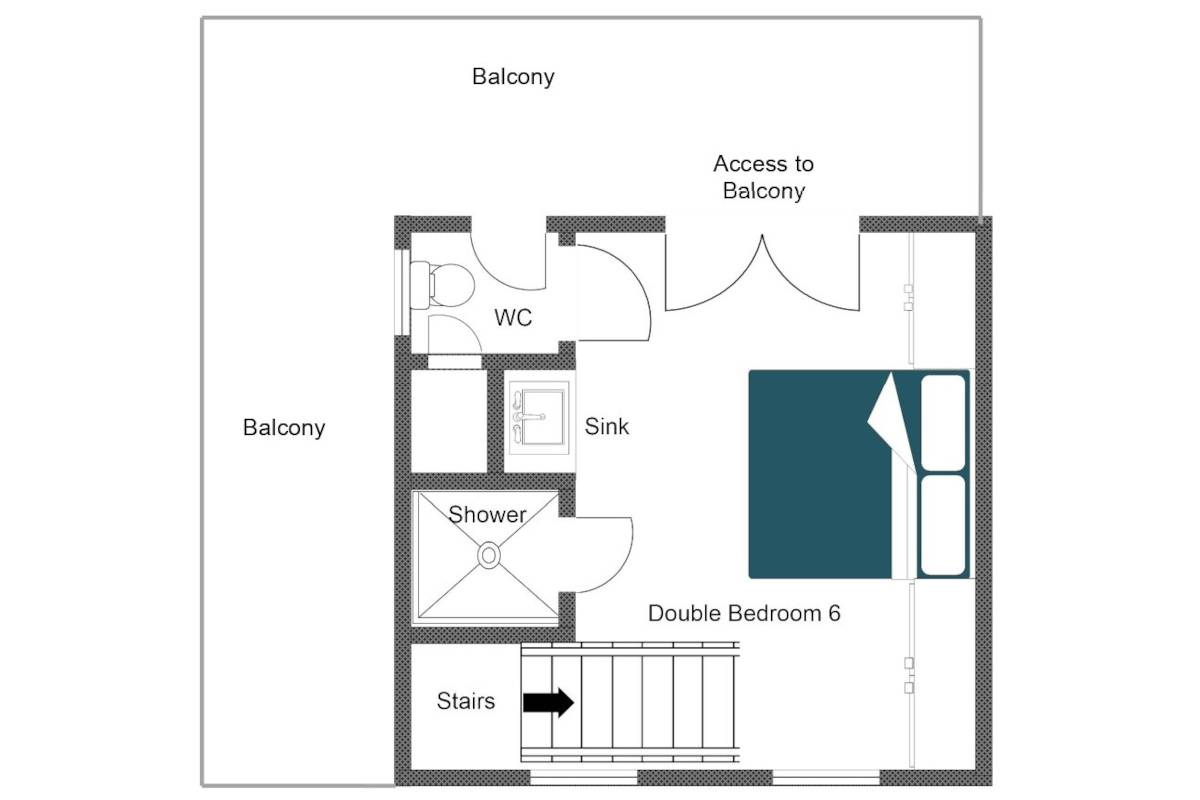 Chalet Virmadisa Verbier mazot floor plan of first floor floor