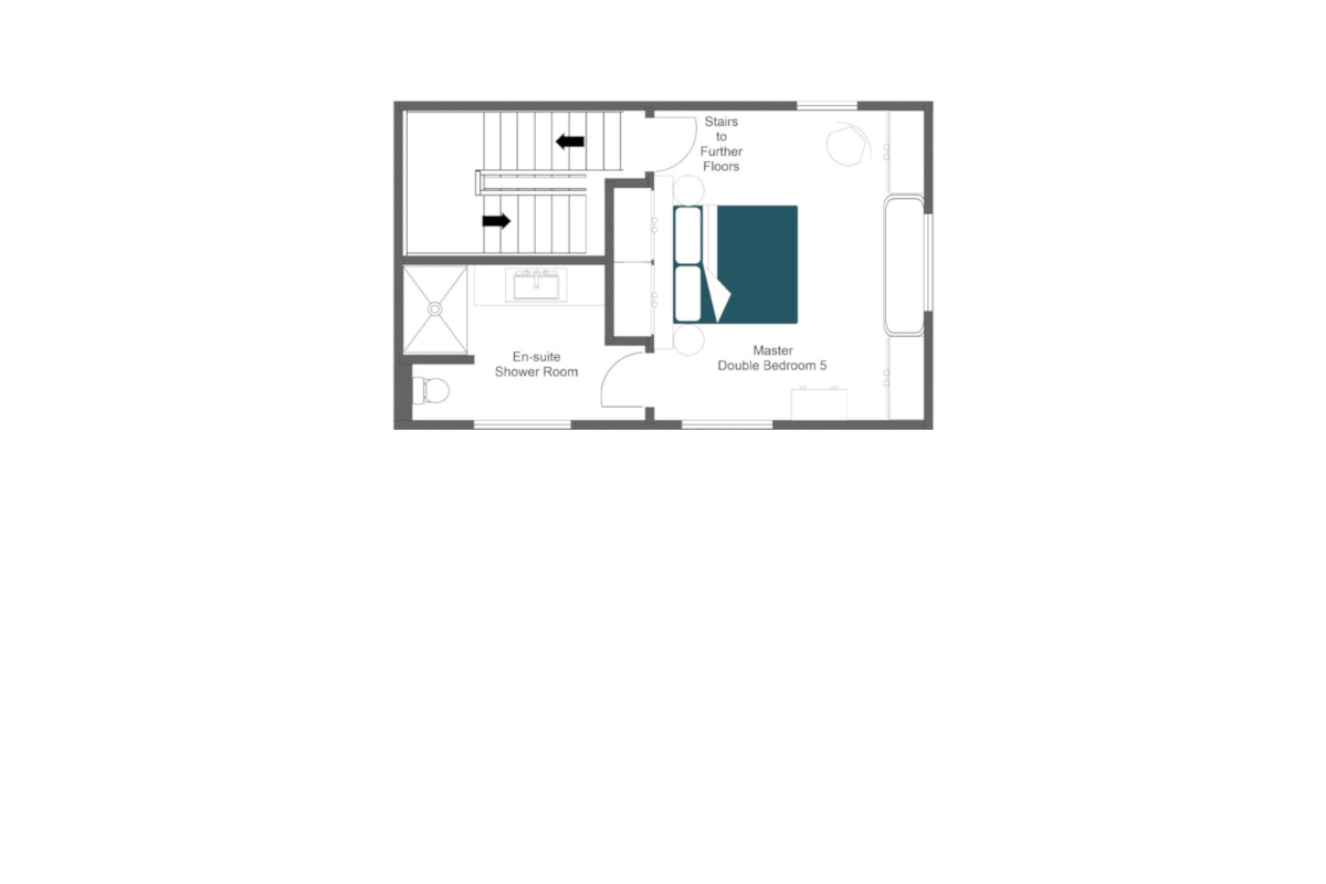Chalet Virmadisa Verbier main house floor plan of top floor