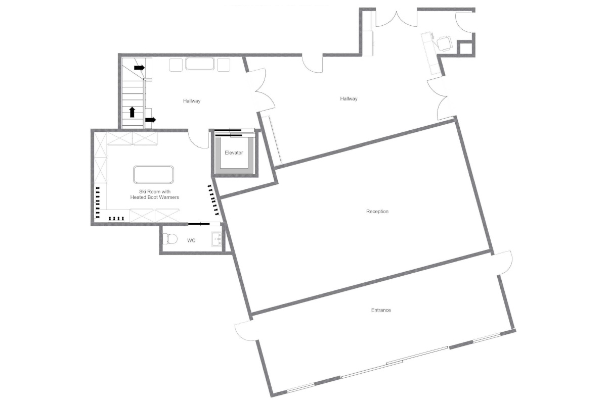 Chalet Elbrus Zermatt floor plan of Ground floor