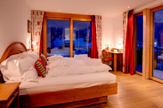 Double bedroom two at Chalet Gemini in Zermatt