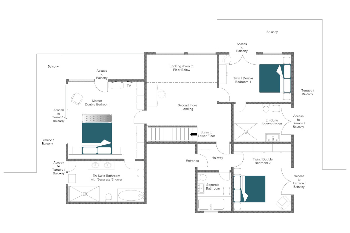 Haus Leytron Zermatt floor plan top floor
