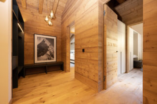 Entrance hallway at at Penthouse Weissmatten in Zermatt