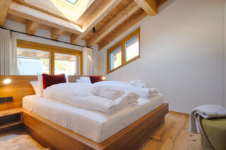 Master double bedroom at Penthouse Weissmatten in Zermatt