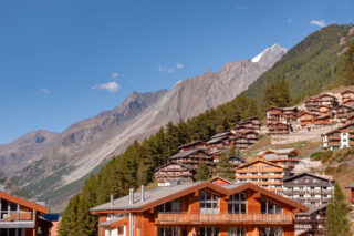 Exterior of Penthouse Zora in Zermatt in the summer