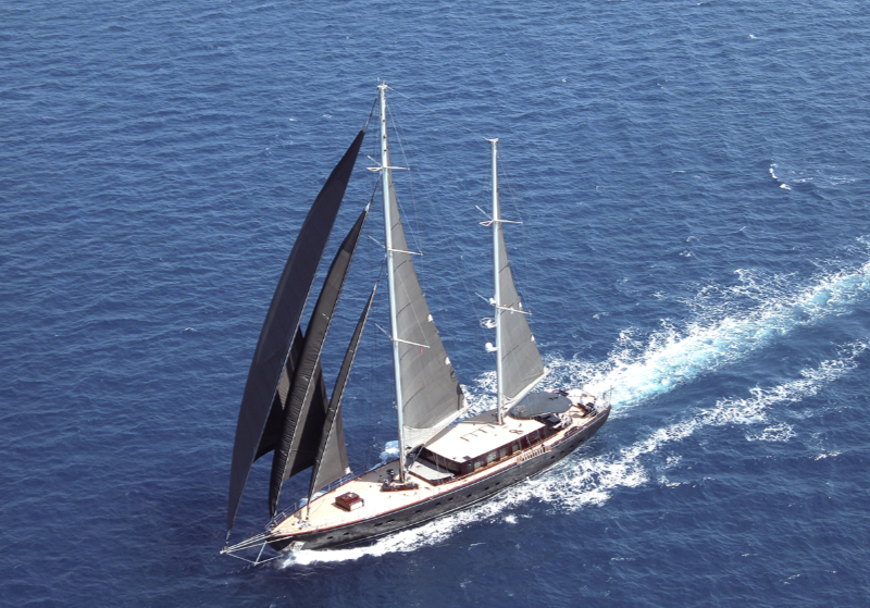 Luxury sailing yacht