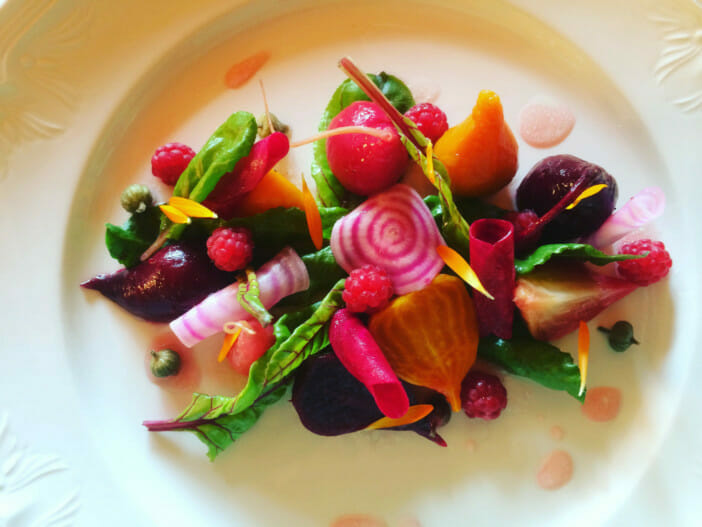 Fine dining salad dish created by Gerwin Brand