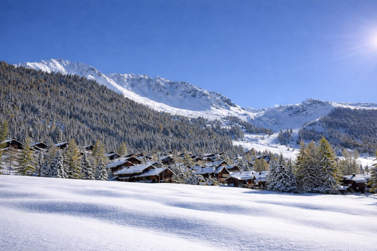 Verbier seen from le Rouge with les Attelas and Ruinettes in the background