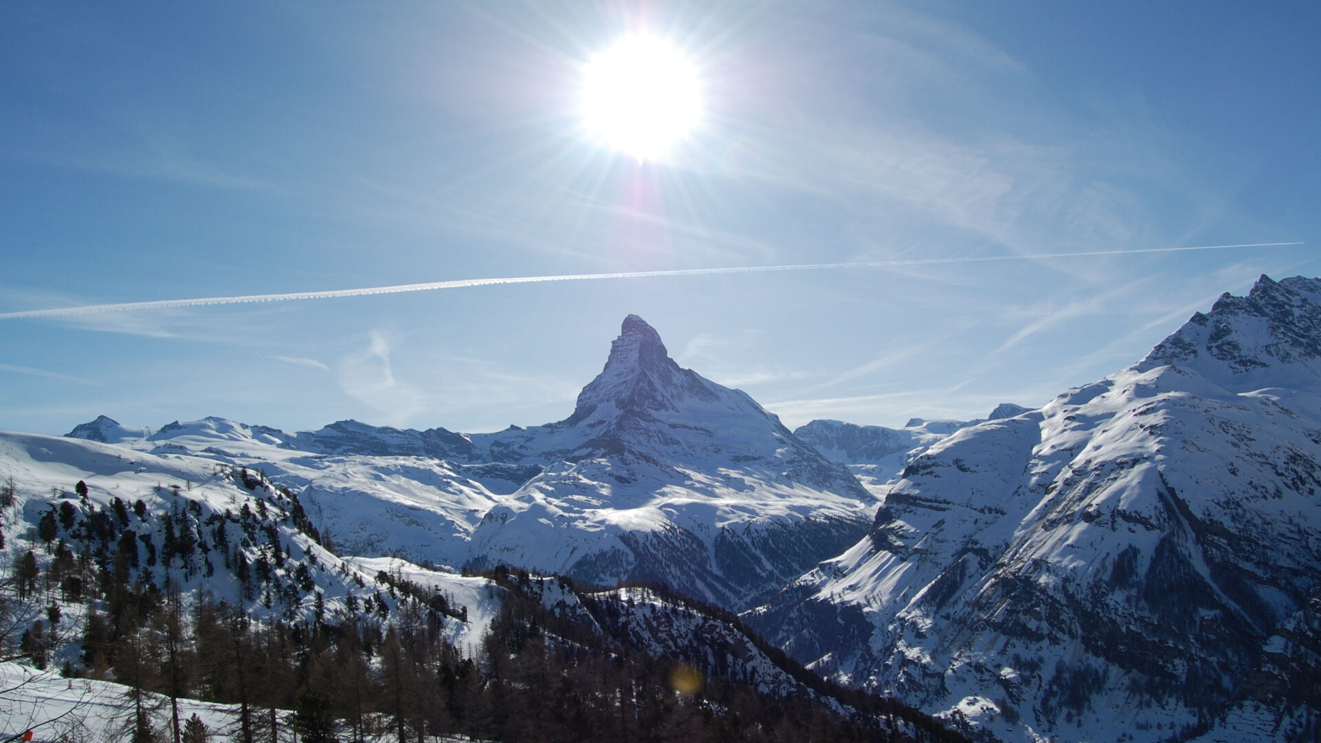 View of the Matterhorn on a sunny day
